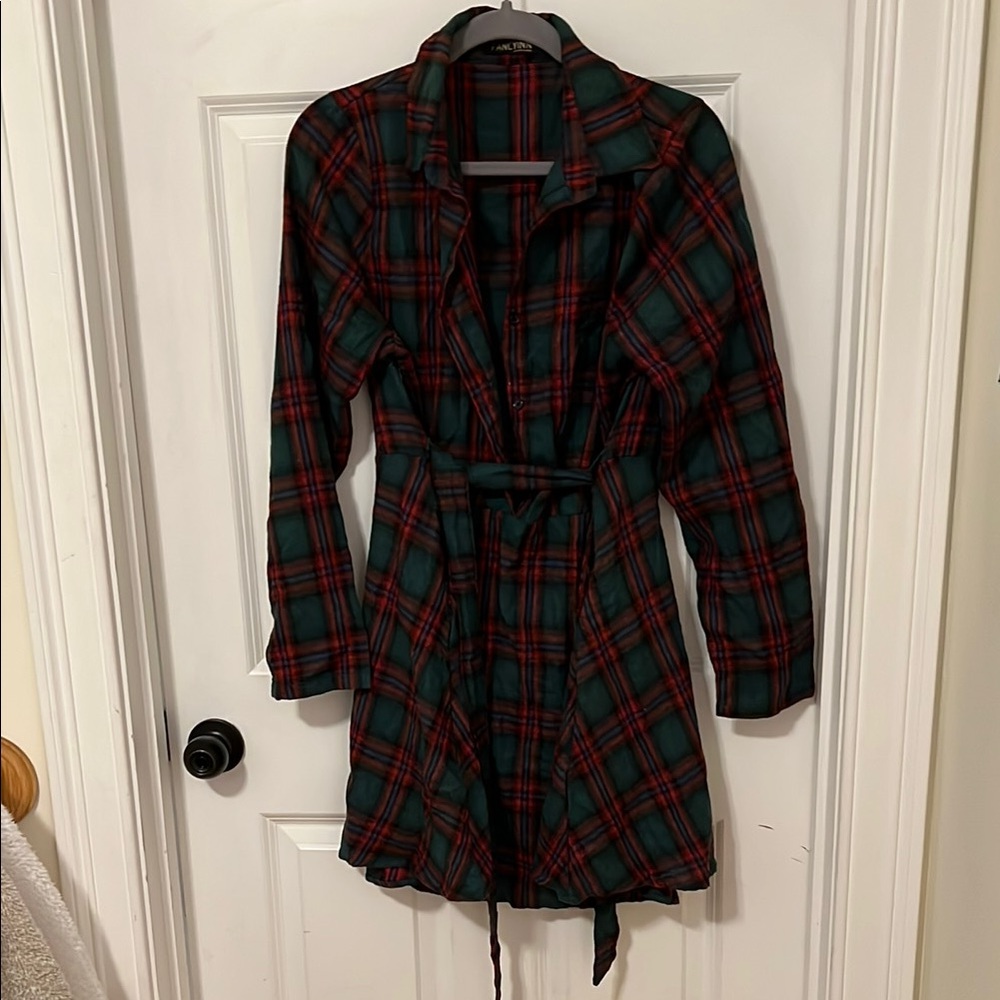 Fancyinn Tartan Plaid Dress with Belt